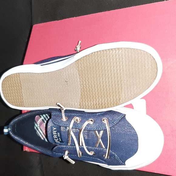 Sperry pier wave navy/rose gold slip on shoes - Picture 4 of 6